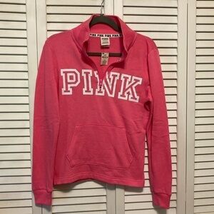 NWT PINK Victoria’s Secret Pink Half Zip Pullover Size Extra Small